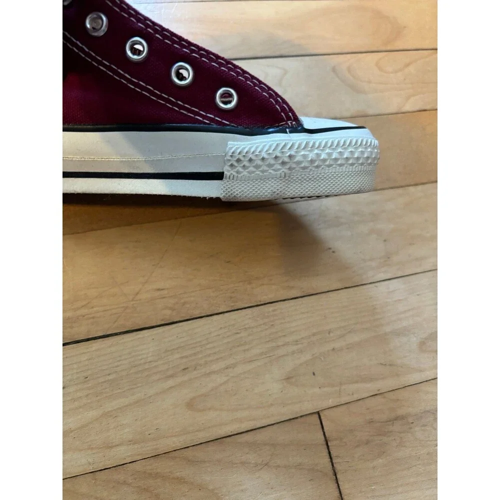 Vtg nwt Converse All Star Hi Top Sneakers Shoes burgundy red USA Made Youth 12